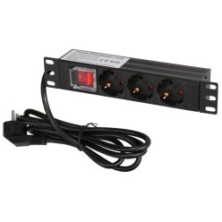   EXTRALINK 10" 1U 3-fach EU Typ PDU mit Schalter PDU 3-EU