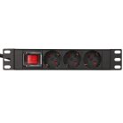 EXTRALINK 10" 1U 3-fach EU Typ PDU mit Schalter PDU 3-EU