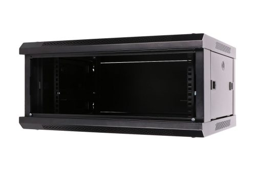 Extralink 4U 600x450 black, rack cabinet, wall-mounted