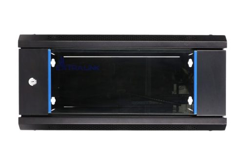Extralink 4U 600x450 black, rack cabinet, wall-mounted