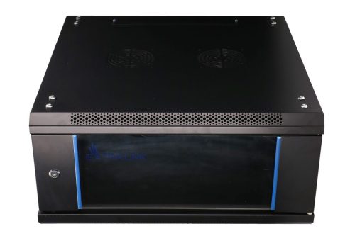 Extralink 4U 600x600 fekete, rackmount szekrény, falra szerelhető