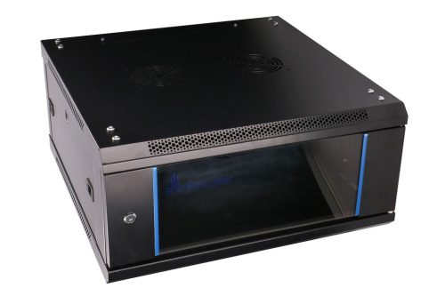 Extralink 4U 600x600 fekete, rackmount szekrény, falra szerelhető