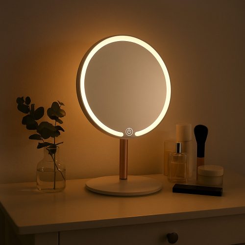 Extralink | Makeup mirror | white illuminated round