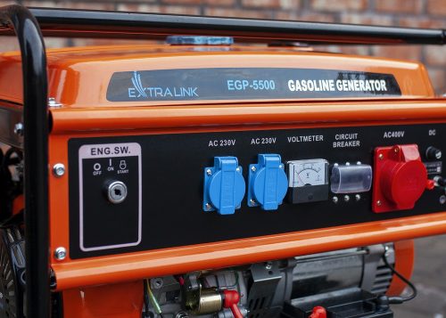 Extralink EGP-5500, áramfejlesztő, Benzin, 5,5 kW, 3 fázisú