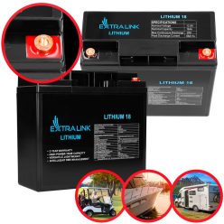 Extralink LiFePO4 18Ah battery, 12.8V, BMS