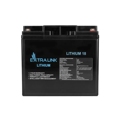 Extralink LiFePO4 18Ah battery, 12.8V, BMS