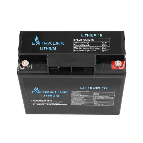 Extralink LiFePO4 18Ah battery, 12.8V, BMS