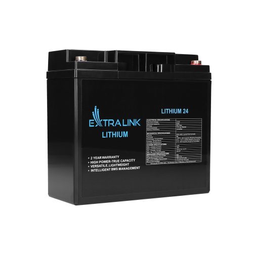 Extralink LiFePO4 24Ah battery, 12.8V, BMS