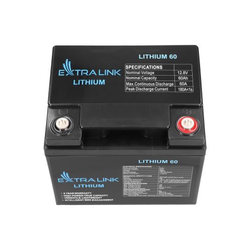 Extralink LiFePO4 60Ah battery, 12.8V, BMS