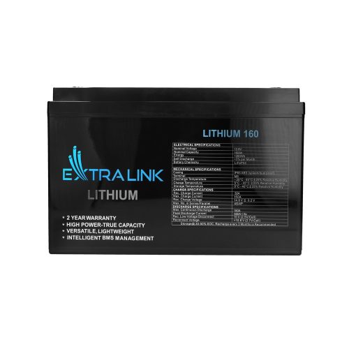 Extralink LiFePO4 160Ah battery, 12.8V, BMS