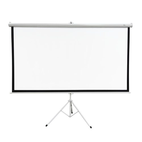 Extralink 100" Projektionsleinwand (220×125 cm, 16:9, weißes PVC, halbautomatisch, Stativ, PSR-100)