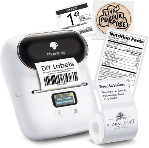 Extralink mini label printer, mini printer, white