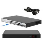 Extralink Hypnos Pro, switch, 24x RJ45 1000 Mb/s PoE, 4x SFP+, 3. szintű kezelés, menedzselt, 450 W