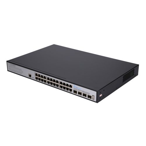 Extralink Hypnos Pro, switch, 24x RJ45 1000 Mb/s PoE, 4x SFP+, 3. szintű kezelés, menedzselt, 450 W