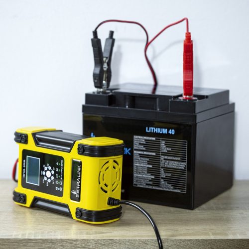 Extralink Shango Smart akkumulátortöltő és egyenirányító, 100 - 240 VAC, 12v 12A, 24v 6A