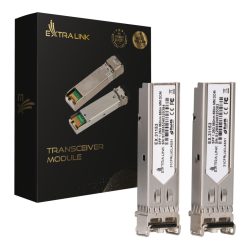   Extralink SFP 1.25G 2er Pack, SFP Modul, 1,25 Gbps, LC/UPC, 850 nm, 550 m, Multimode, DOM