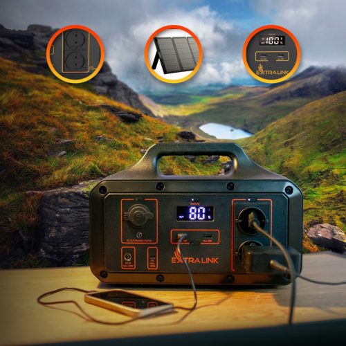 Extralink Power Ranger EPS-S500S Jackery, Bluetti, Ecoflow készülékekhez, áramellátó állomás, 510.6Wh, Li-ion