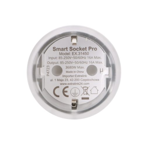 Extralink Smartlife smart socket SC Pro, okosdugó, Zigbee, HomeKit, Tuya, 3680W