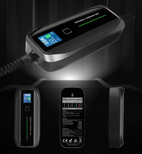 Extralink BS-PCD030 16A 3.6 kW Schuko, portable electric car charger, 1 phase, 5.5 m, LCD display, IP67
