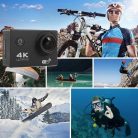Extralink action camera H9S black, camera, 4K 30 fps, IP68, 2.0" screen, Wi-Fi, USB, mini HDMI