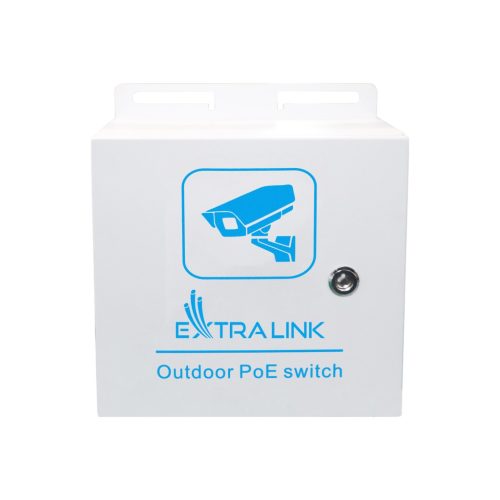 Extralink quality, outdoor PoE switch, 8x RJ45 1000Mbps PoE, 2x SFP, 200W, level 2, active cooling