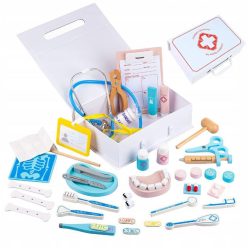   Extralink Toys kis orvos és ápoló játékkészlet, 43 elemmel, bőröndben