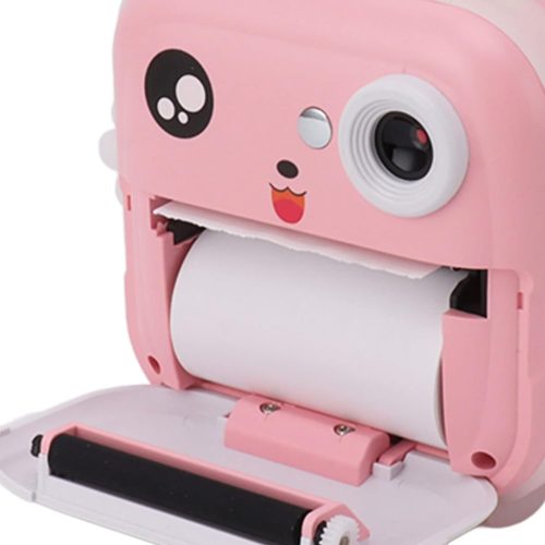 Extralink EPP-003 pink, Mini Thermopapierdrucker mit Kamera, 3 Rollen Thermopapier, 2,5 Zoll LCD-Display, Bluetooth, USB-C, 1000 mAh
