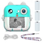 Extralink EPP-004 blue, mini thermal printer with camera, 3 rolls of thermal paper, 2.5-inch LCD display, Bluetooth, USB-C, 1000 mAh