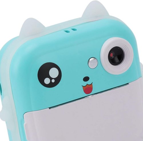 Extralink EPP-004 blue, mini thermal printer with camera, 3 rolls of thermal paper, 2.5-inch LCD display, Bluetooth, USB-C, 1000 mAh