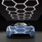 Extralink hexagon panel, LED RGB világítás, 236x420