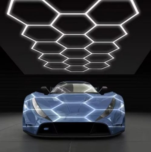 Extralink hexagon panel, LED RGB világítás, 236x420