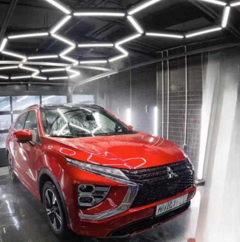 Extralink hexagon panel, LED RGB világítás, 236x420