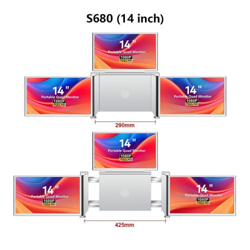 Extralink Smart Life 14"-os tripla képernyős monitor laptopokhoz, S680