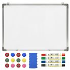 White, dry-erase, magnetic board, 150 x 100 cm, with accessories