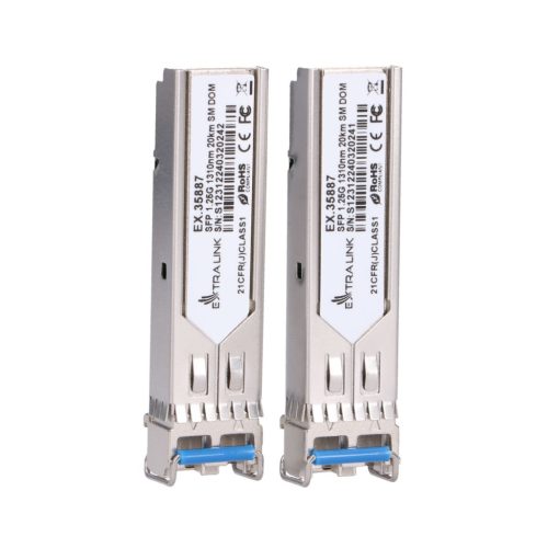Extralink SFP 1.25G 2-csomag | SFP modul 1,25Gbps LC/UPC 1310nm 20km egymódusú DOM