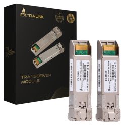  Extralink SFP+ 10G 2-pack, SFP+ modul, 10 Gbps, LC/UPC, 1310 nm, 2 km, egymódusú, DOM