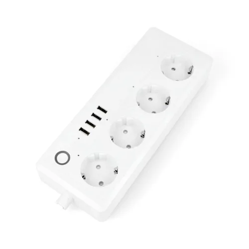 Extralink Smart Life WiFi tápcsatlakozó sáv, 4x230V és 4xUSB porttal