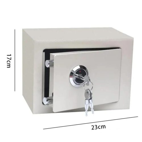 Extralink Home home and office safe, key-operated, white, S-404