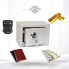 Extralink Home home and office safe, key-operated, white, S-404