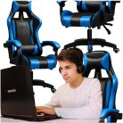Extralink gaming, gaming chair, office swivel chair, black and blue, G-523