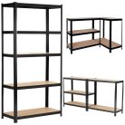 Extralink schwarzes Metallregalsystem für Lager, 180x90x40 cm