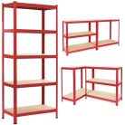 Extralink rotes Metallregalsystem, 180x90x40 cm