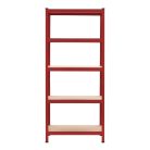 Extralink rotes Metallregalsystem, 180x90x40 cm