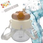 Extralink vízpalack szívószállal, pánttal, 1 literes, barna, iskolai és óvodai használatra