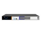 Extralink Ares, PoE kapcsoló, 16x Gigabit PoE/PoE+, 2x SFP, 1x konzol, 150W, menedzselt