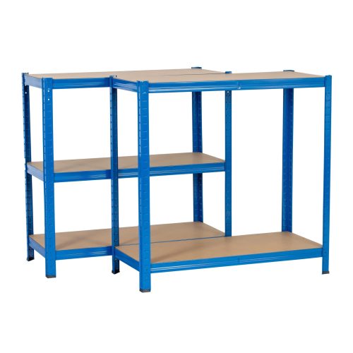 Extralink metal shelving system, 150x70x30 cm, blue color.