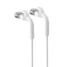 Extralink LAN patch kábel, CAT.6 U/FTP, 0,5 m, 1 Gbit, hajlítható csizmás, árnyékolt sodrott érpár, tiszta réz, fehér