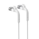 Extralink LAN patch cable, Cat.6 U/FTP, 3 m, 1 Gbit, flexible connector, shielded twisted pair, pure copper, white.