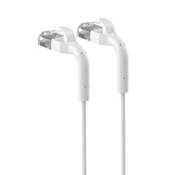   Extralink LAN patch cable, Cat.6a, U/FTP, 1 m, 1 Gbit, flexible, connector-protected, shielded, twisted pair, pure copper, white.