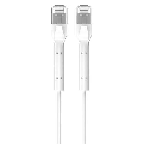 Extralink LAN patch cable, Cat.6a, U/FTP, 1 m, 1 Gbit, flexible, connector-protected, shielded, twisted pair, pure copper, white.